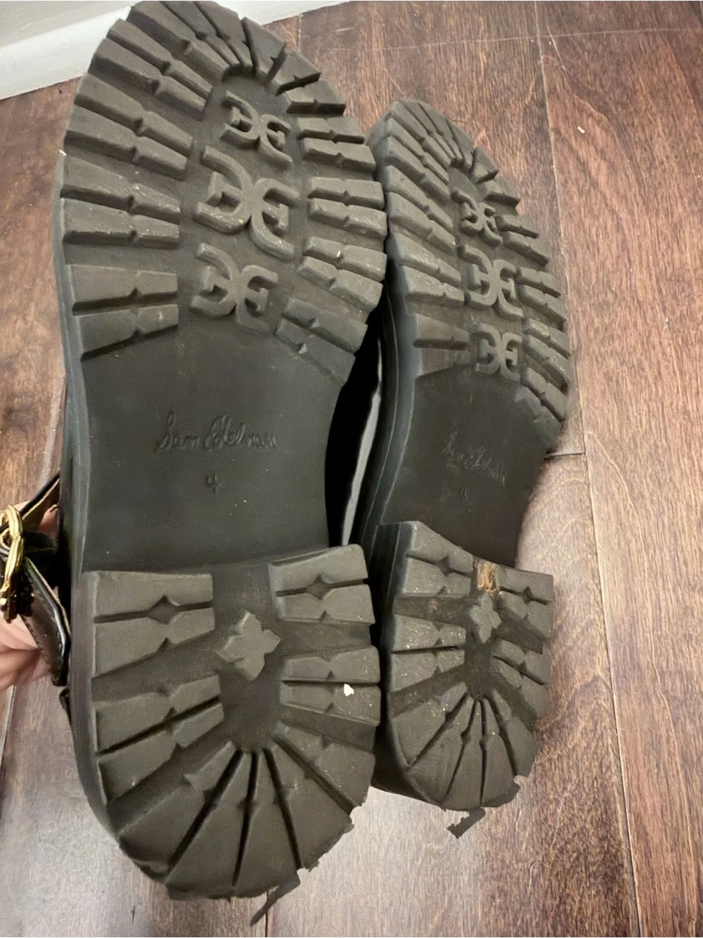 Sam Edelman Mary Jane shoes black chunky 4